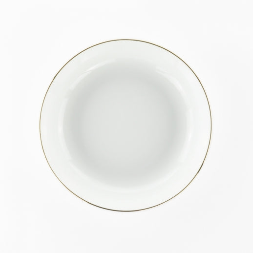 SET 6 PIATTO FONDO ONIX BIANCO GOLD LINE - MARTINA E RICCARDO