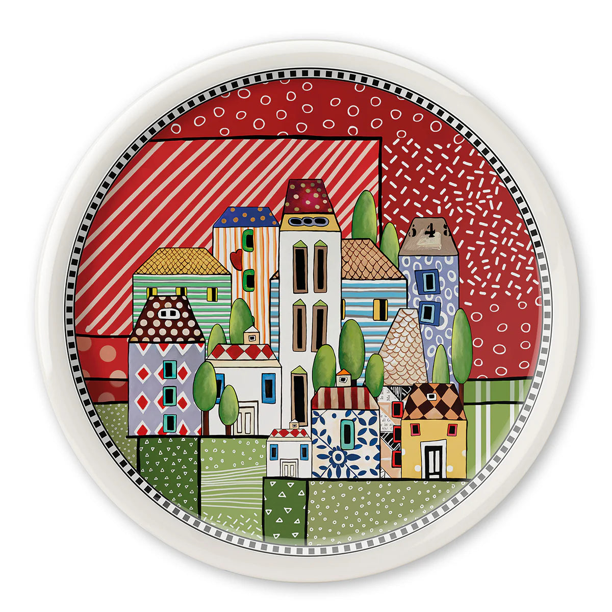 Piatto Pizza Paese Mio Rosso D30,5