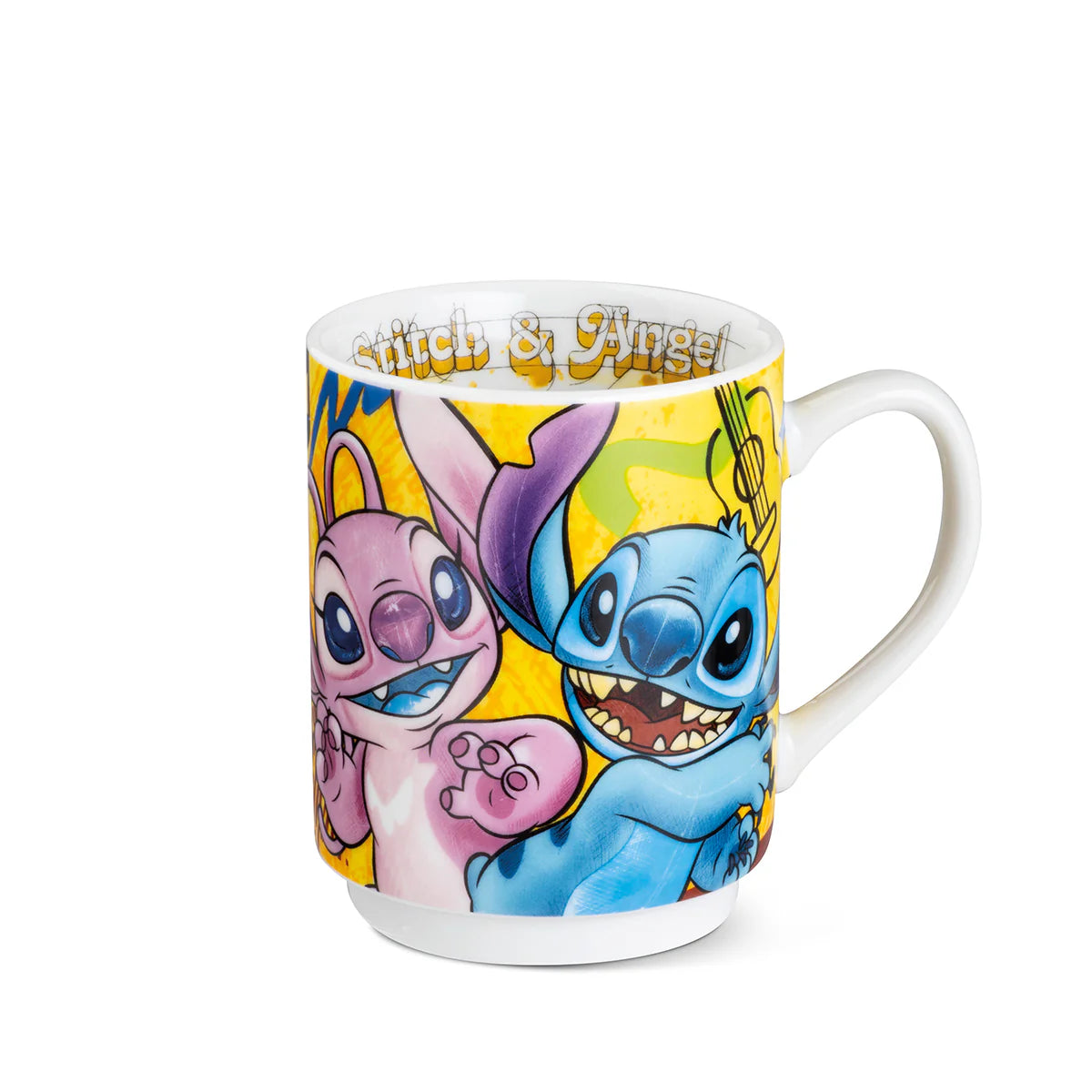 Mug Impilabile Stitch & Angel Giallo Ml350
