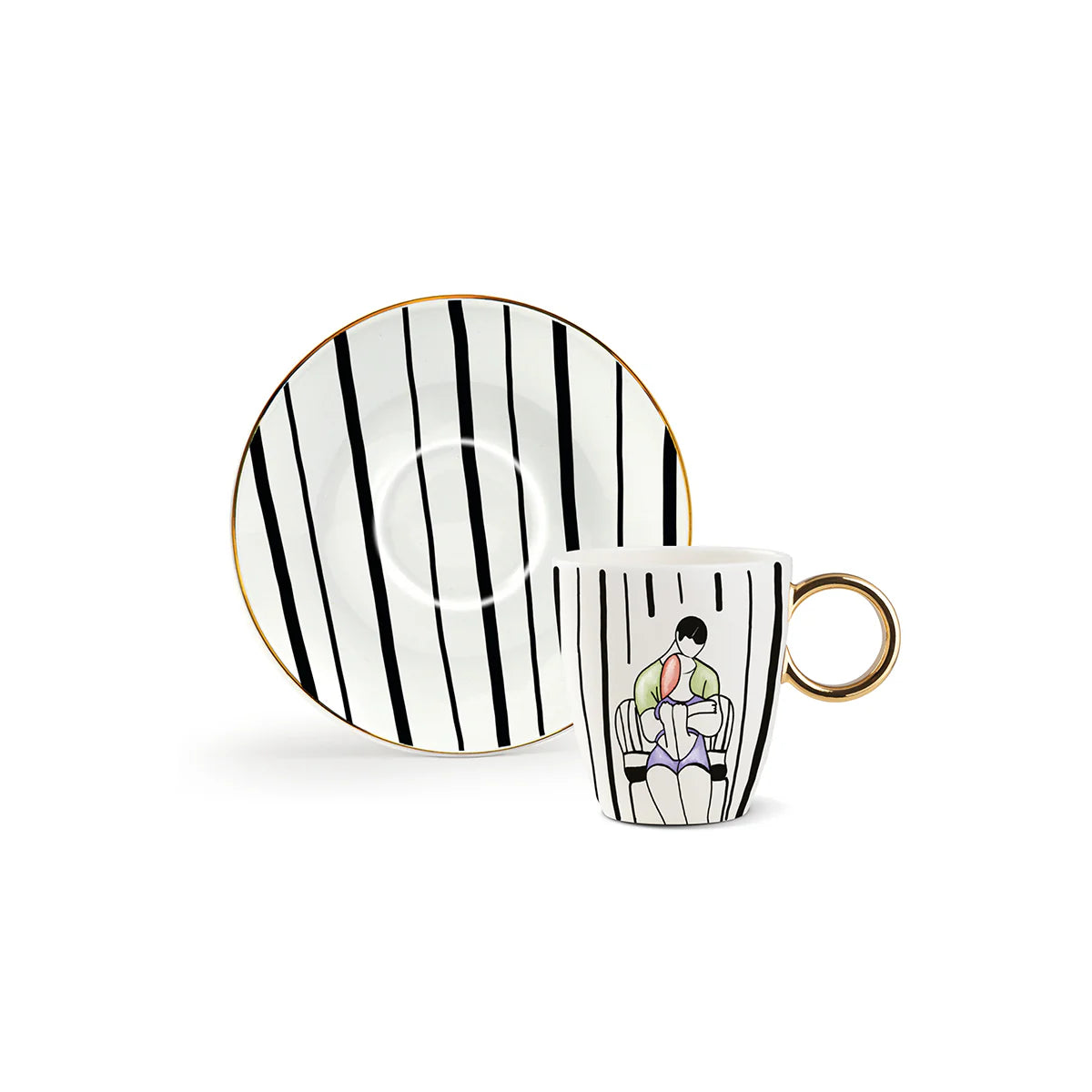 Tazzina Caffè C/Piattino "Noi" Abbracci Ml 80