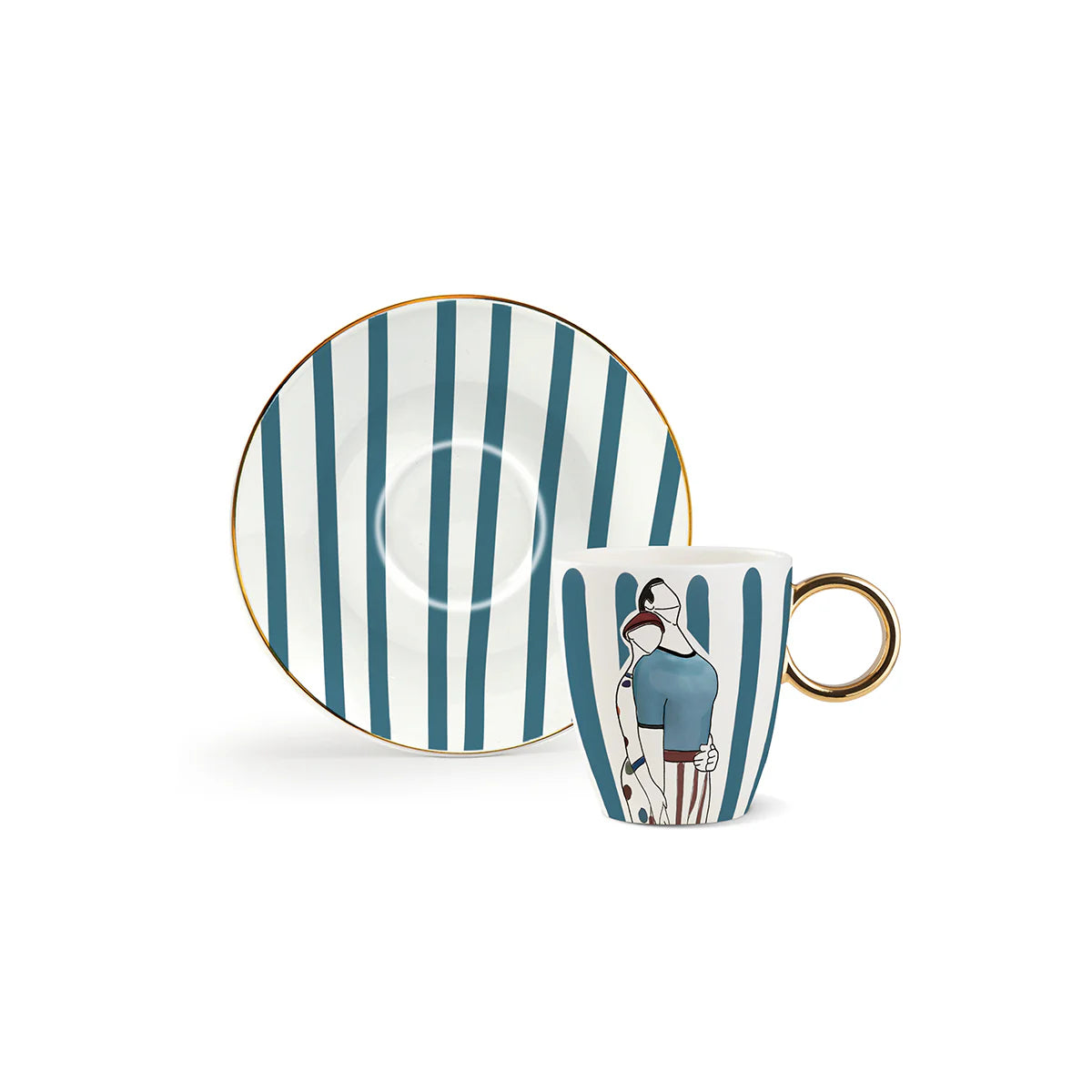 Tazzina Caffè C/Piattino "Attimi" Abbracci Ml 80