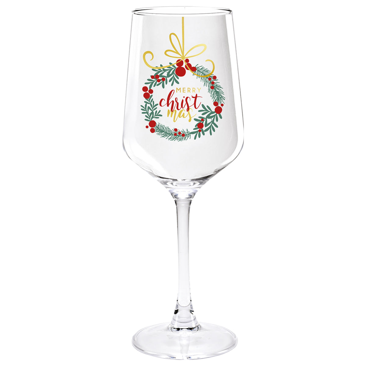 SET 2 CALICI IN VETRO “MERRY CHRISTMAS”