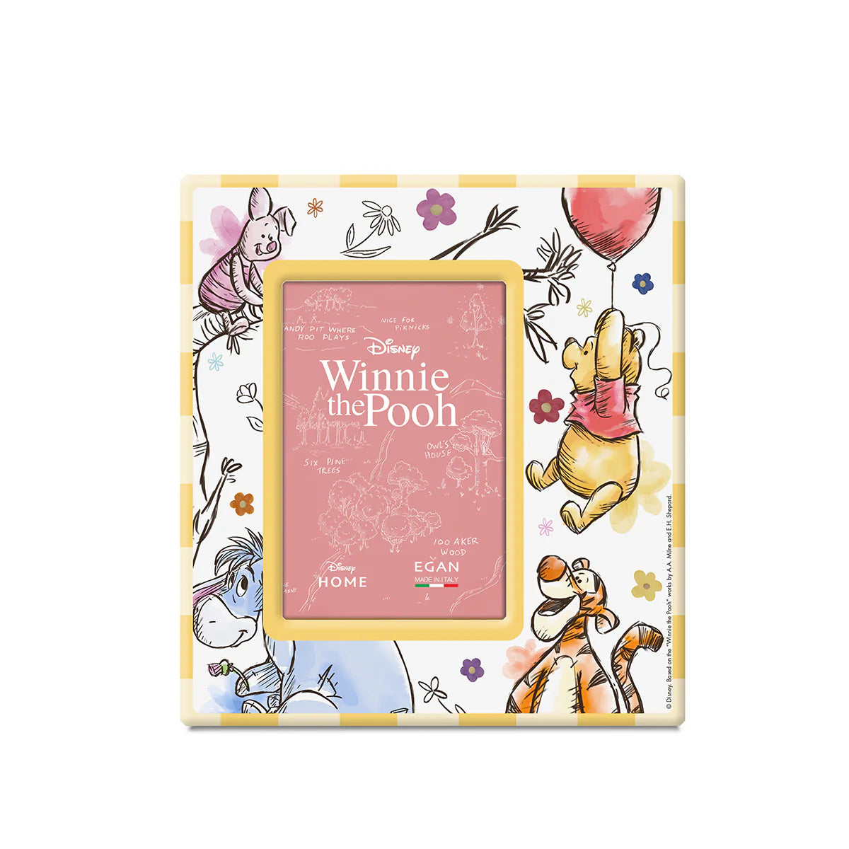 Portafoto Winnie The Pooh Cm 18x20 (Int.10x15) Giallo