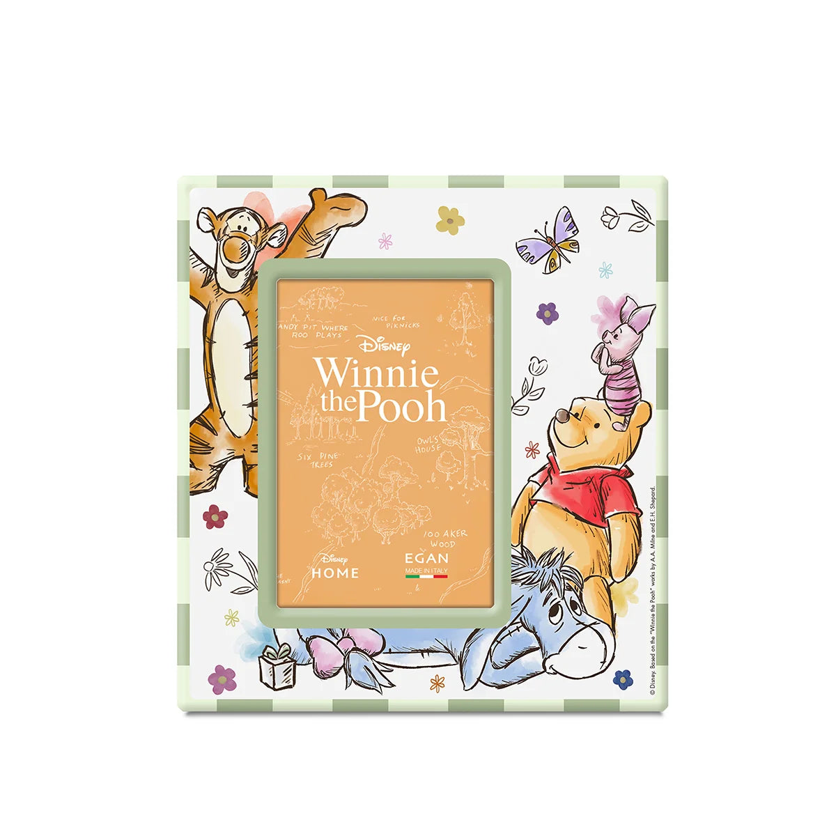Portafoto Winnie The Pooh Cm 12x13 (Int.7x10) Verde
