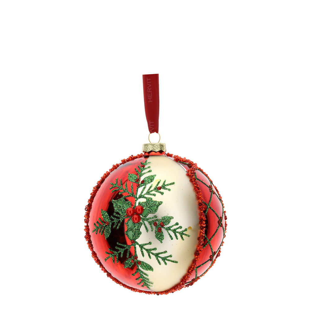 SFERA VETRO SOFF.DEC.X'MAS DIA.8CM