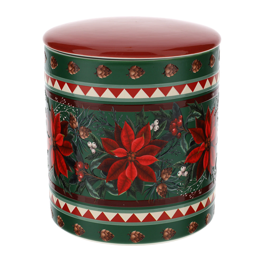 CONTENITORE CERAM.POINSETTIA
