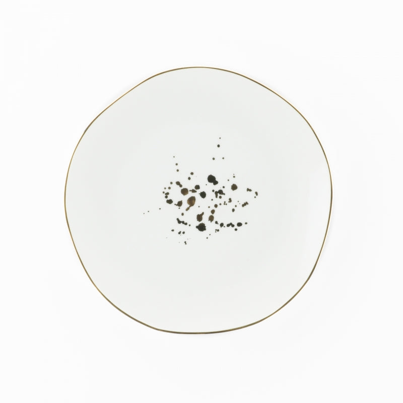 SET 6 PIATTO FRUTTA ONIX BIANCO DOTS - MARTINA E RICCARDO