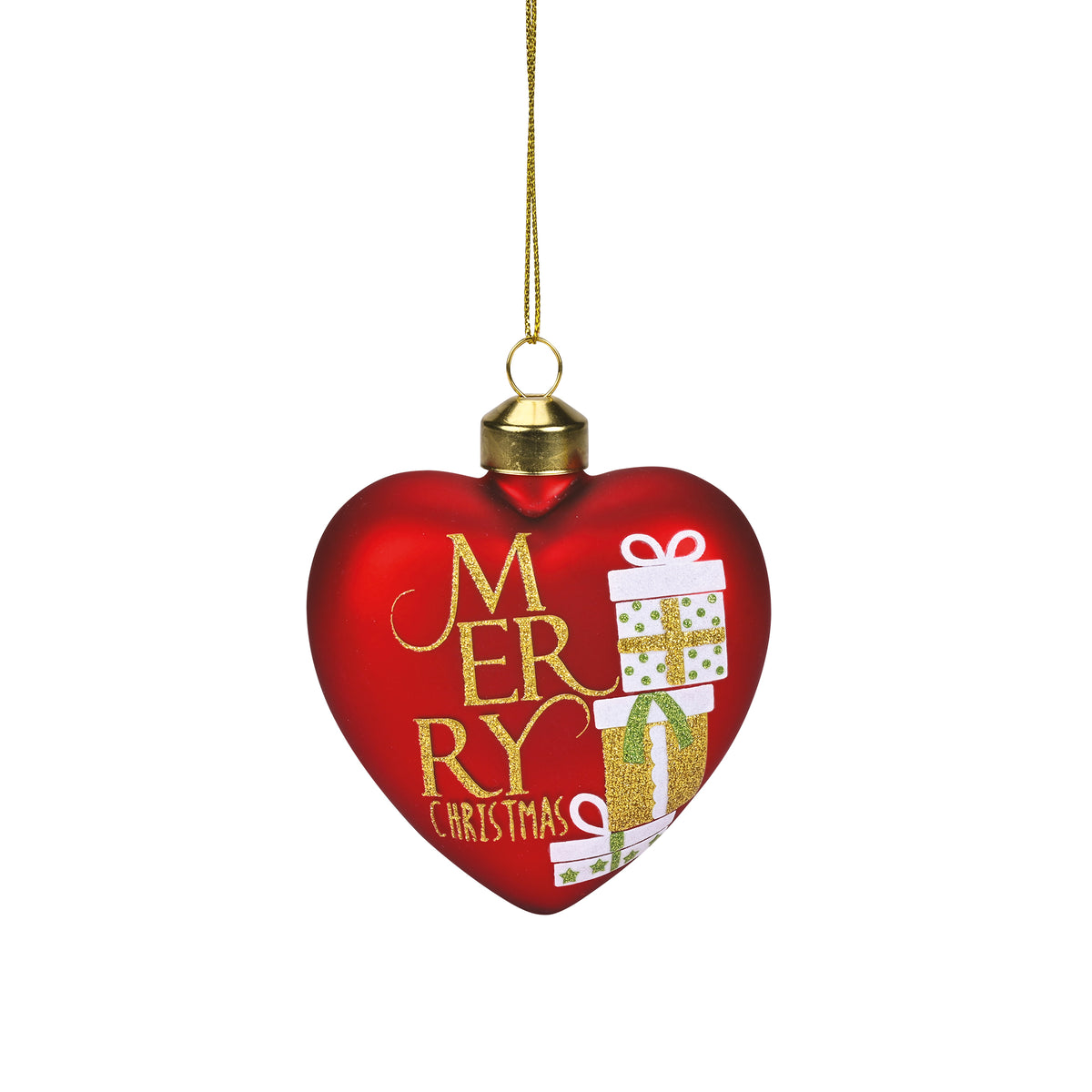 ADDOBBO IN VETRO CUORE “MERRY CHRISTMAS”