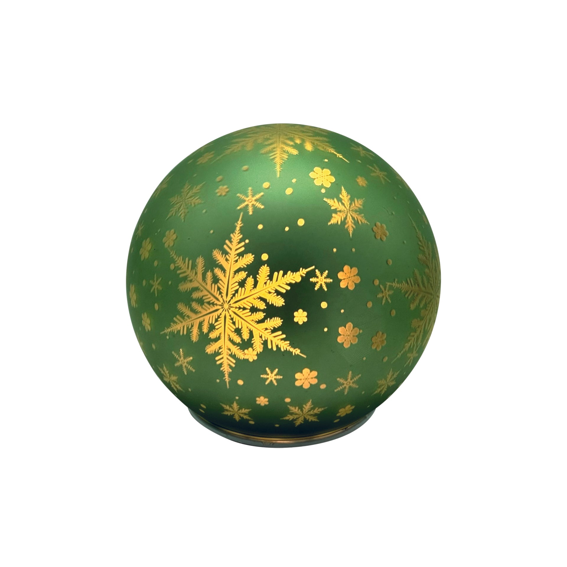 SFERA VETRO CON LED VERDE