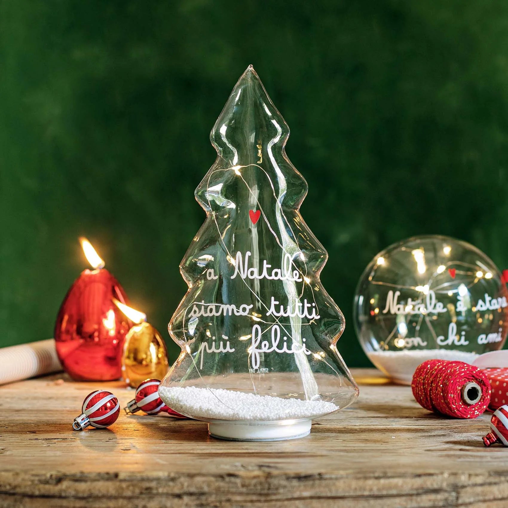 ALBERO LED "A NATALE SIAMO TUTTI PIU' FELICI"