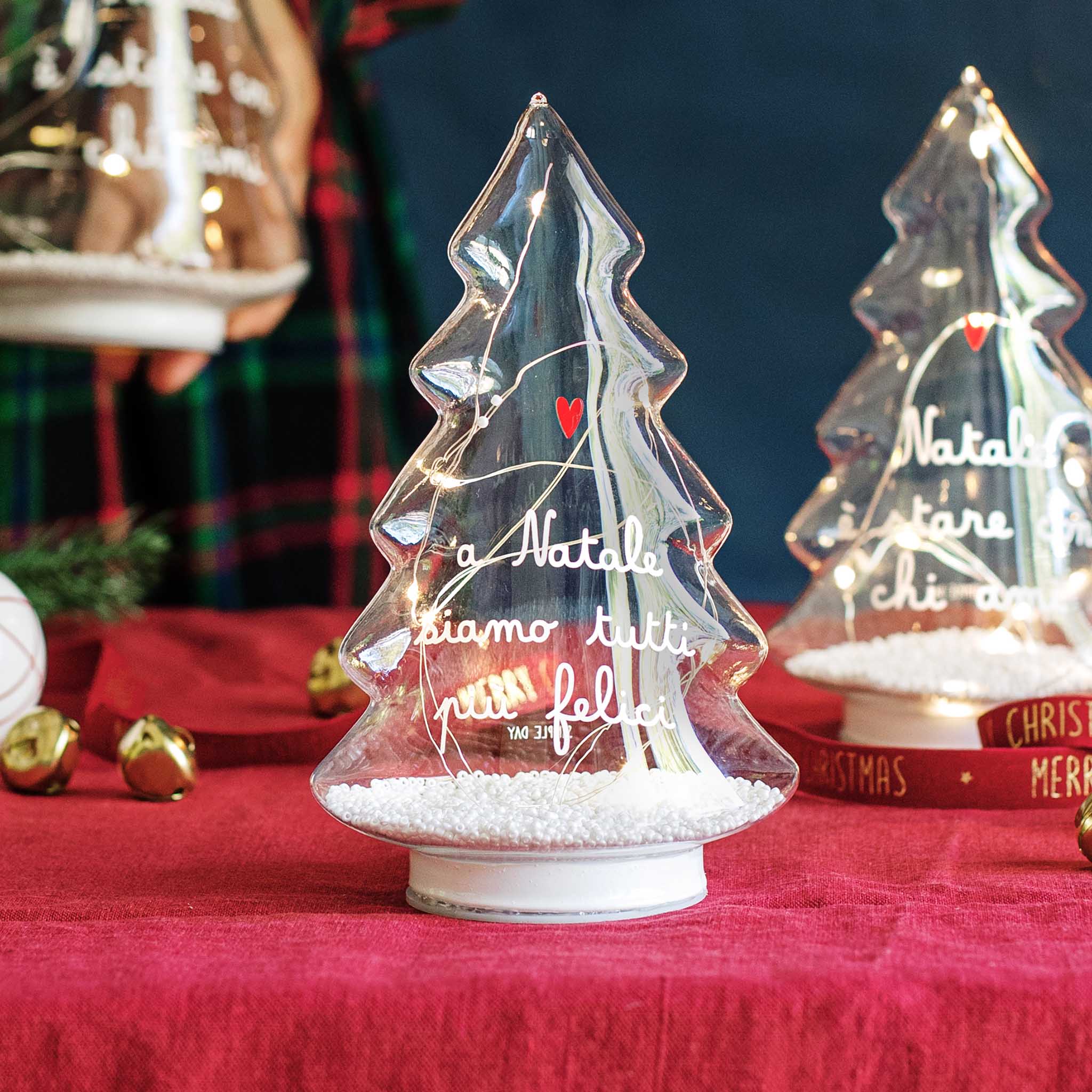 Albero Led A Natale siamo tutti più felici - Piccolo