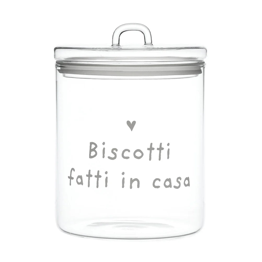 BARATTOLO IN VETRO Ø15CM BISCOTTI FATTI IN CASA
