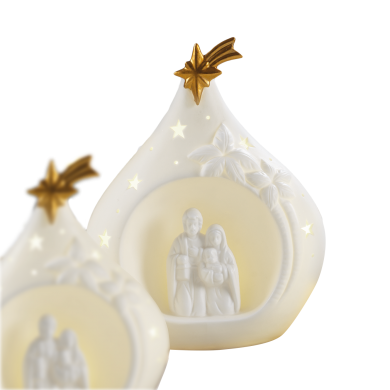 WHITE CHRISTMAS - PRESEPE IN PORCELLANA A GOCCIA GRANDE