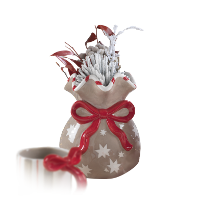 WHITE CHRISTMAS - VASO FIOCCO GRANDE