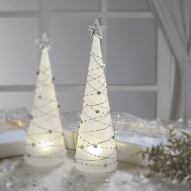 CHRISTMAS SHADES - ALBERO CON STELLE ARGENTO GRANDE