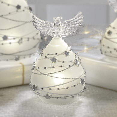 CHRISTMAS SHADES -ANGELO CON STELLE ARGENTO MEDIO