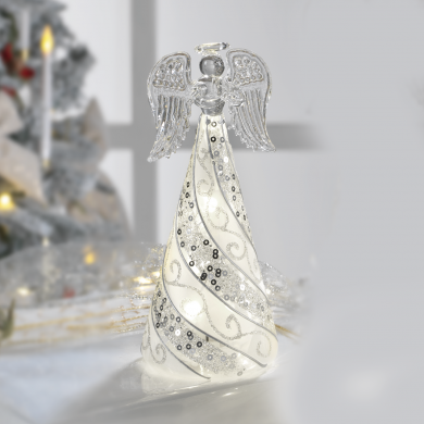 CHRISTMAS SHADES - ANGELO CON RICCIOLO ARGENTO PICCOLO