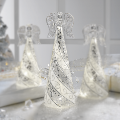 CHRISTMAS SHADES - ANGELO CON RICCIOLO ARGENTO GRANDE