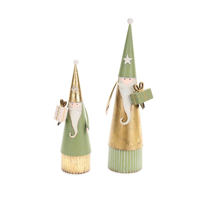Babbo natale con pacchi regalo in metallo basso – Silent Gold