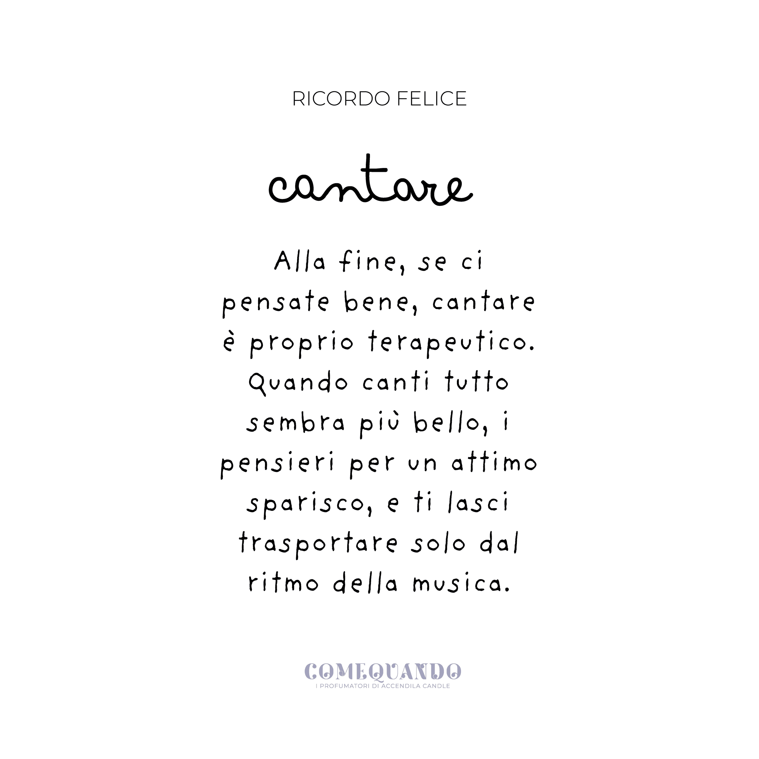 Come Quando - Cantare