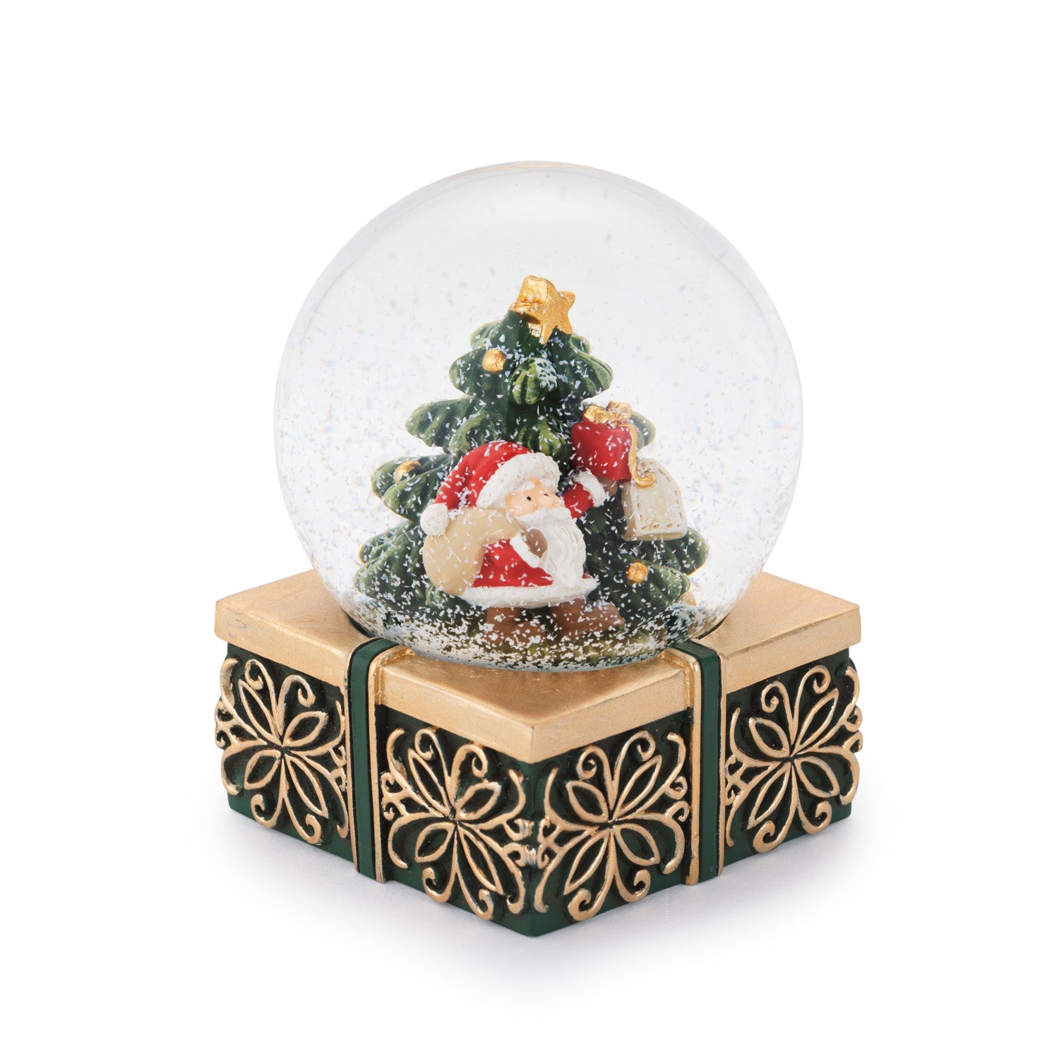 GLOBO BABBO NATALE CON ALBERO