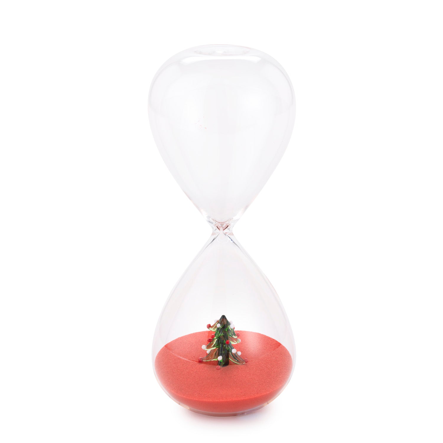 CLESSIDRA CON ALBERO DI NATALE E SABBIA ROSSA