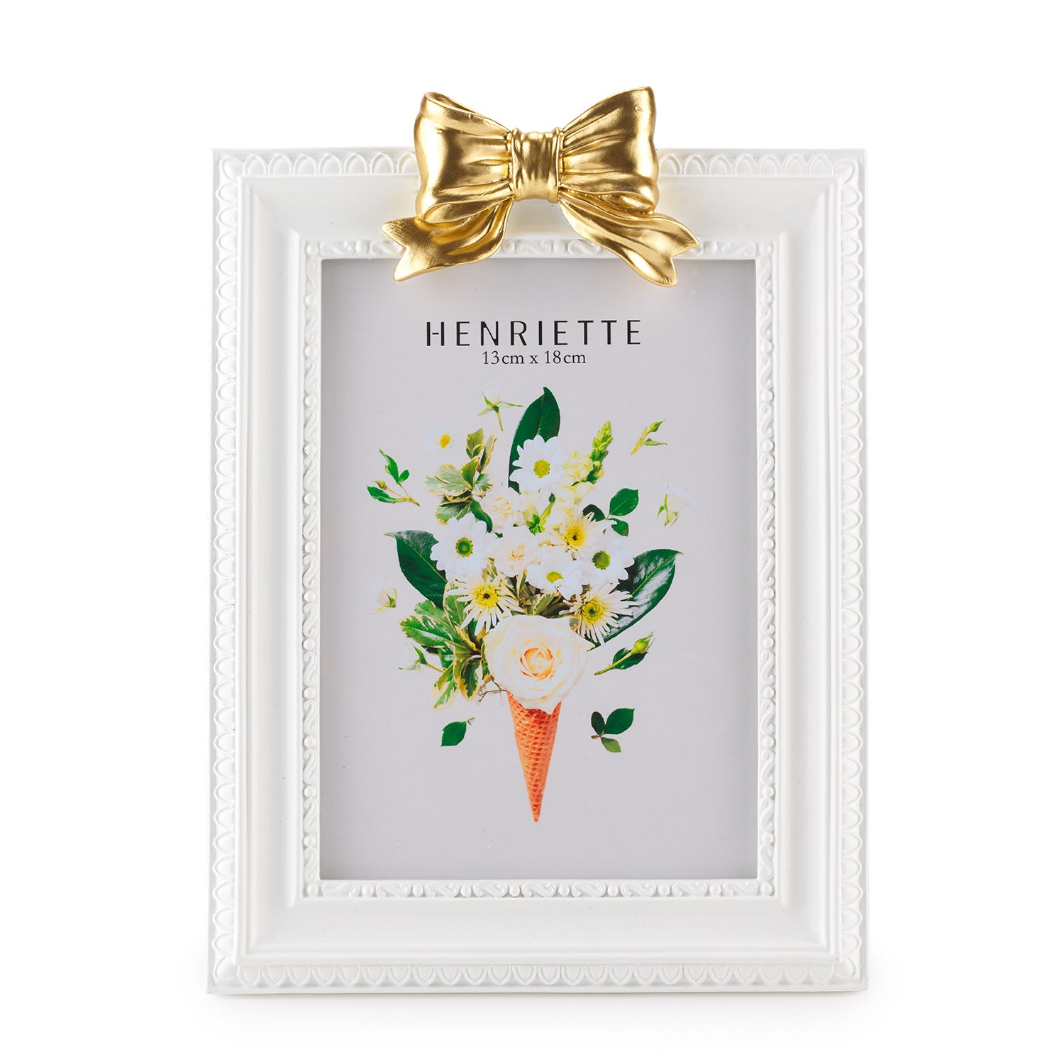 CORNICE BOW BIANCO/ORO PICCOLA