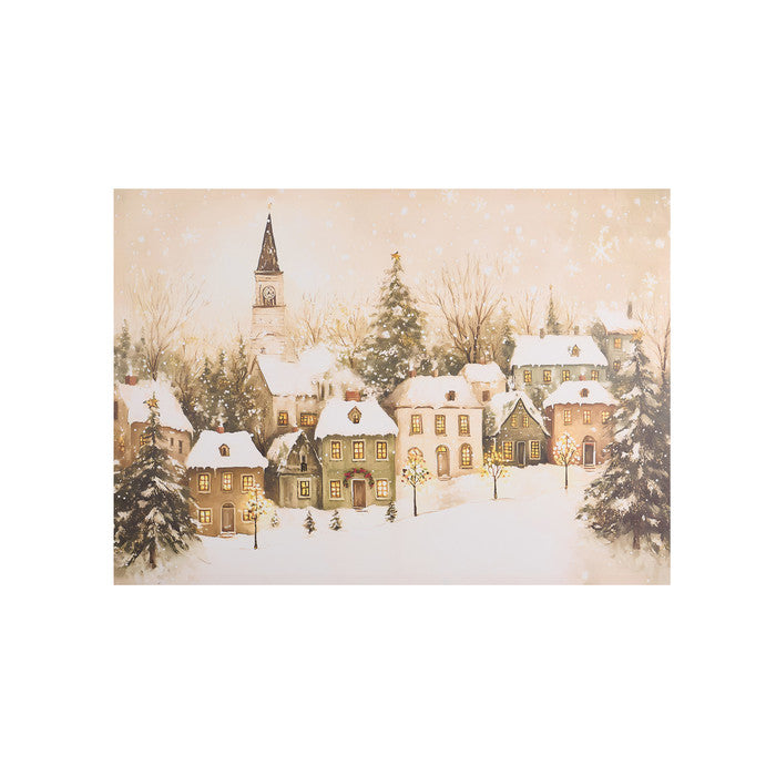 Quadro canvas (città innevata) – Silent Gold