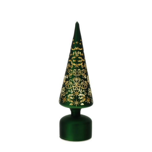 ALBERO CONO VETRO LED VERDE