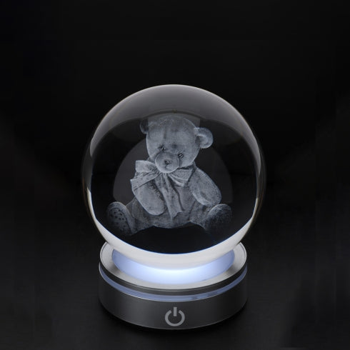 Sfera Crystal Planet Orsetto Ø6cm