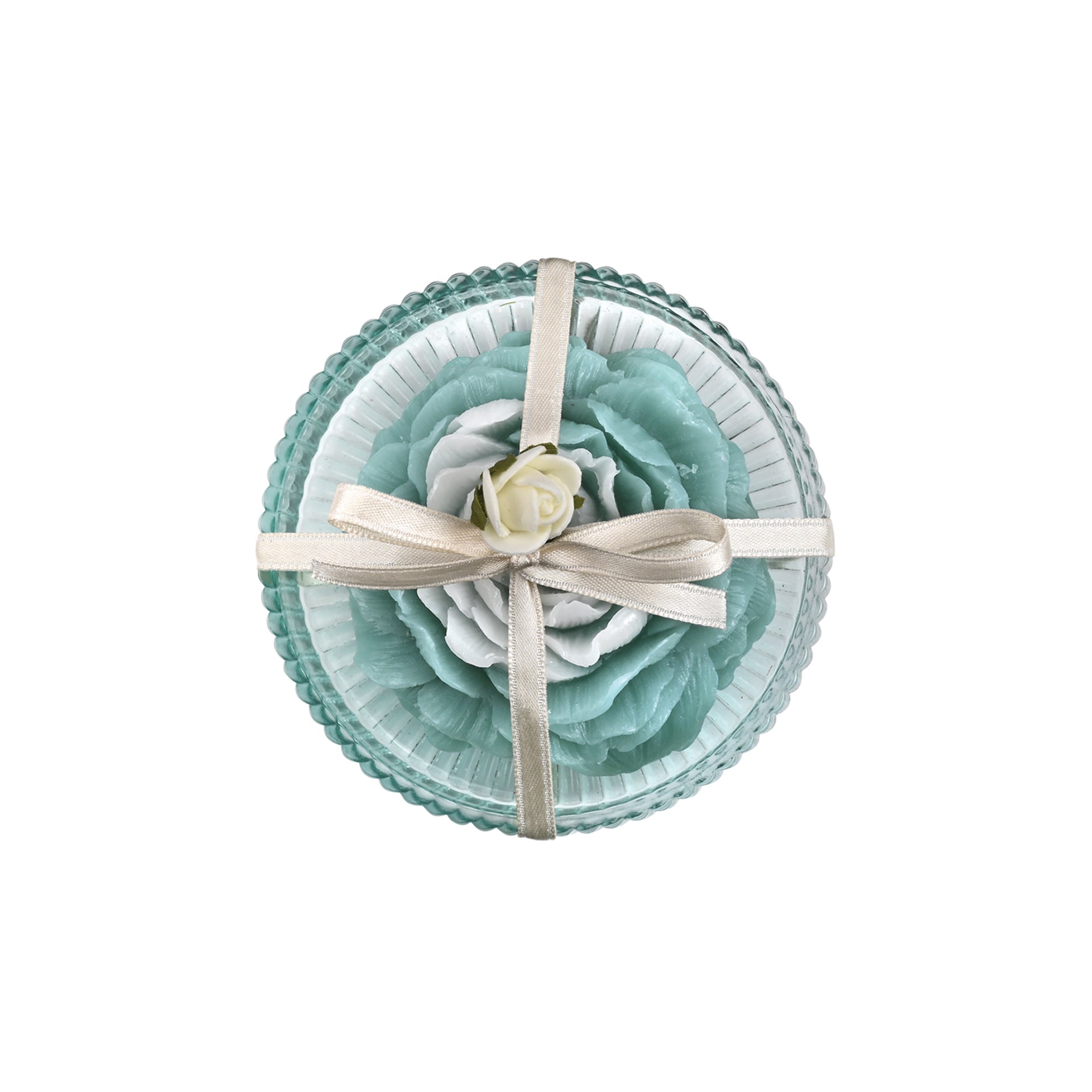 PIATTINO VETRO + SAPONE PROFUMATO "FIORE"