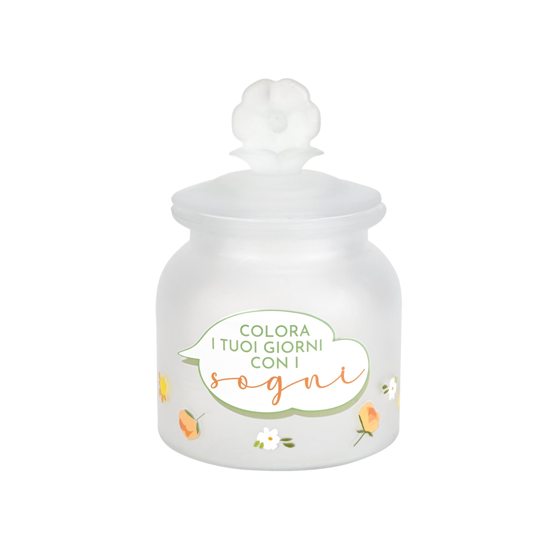 BARATTOLO IN VETRO SATINATO "SOGNI"