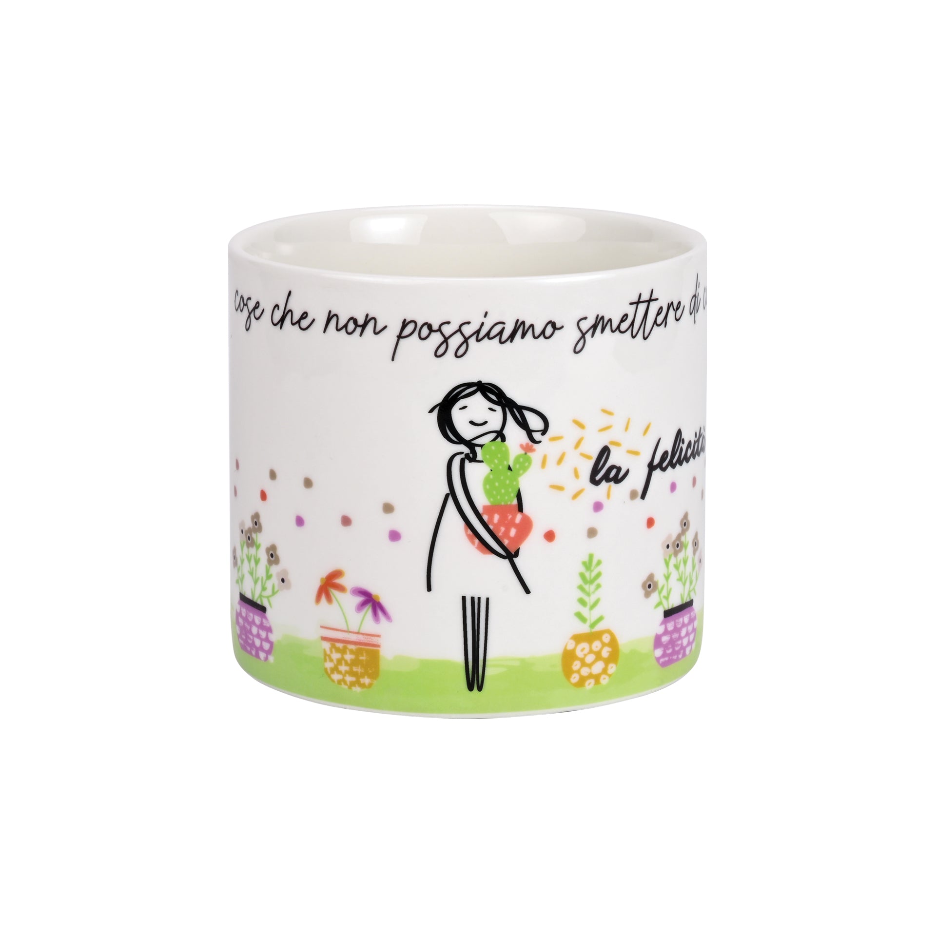 CACHEPOT IN PORCELLANA  "LA FELICITÀ"