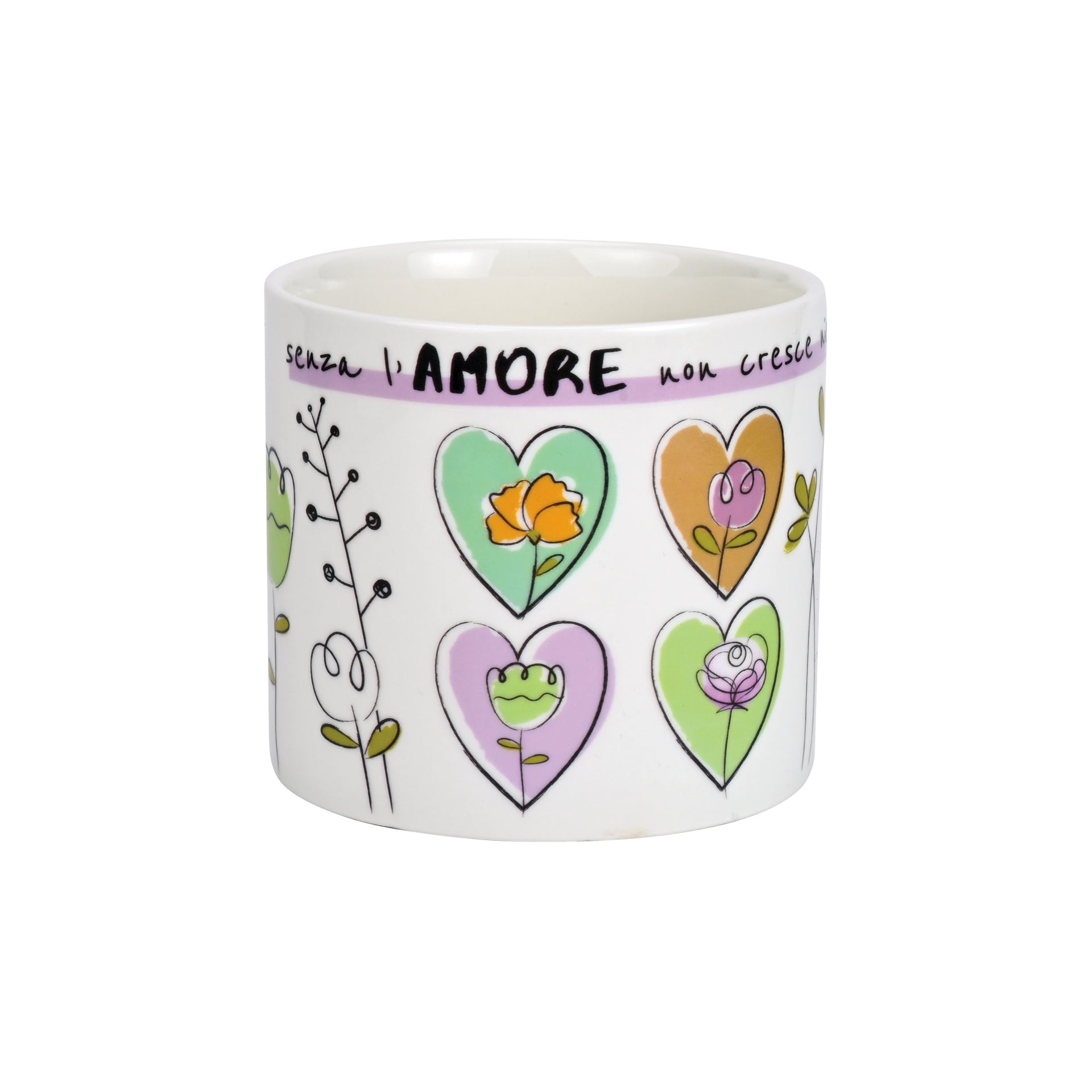 CACHEPOT IN PORCELLANA  "AMORE"