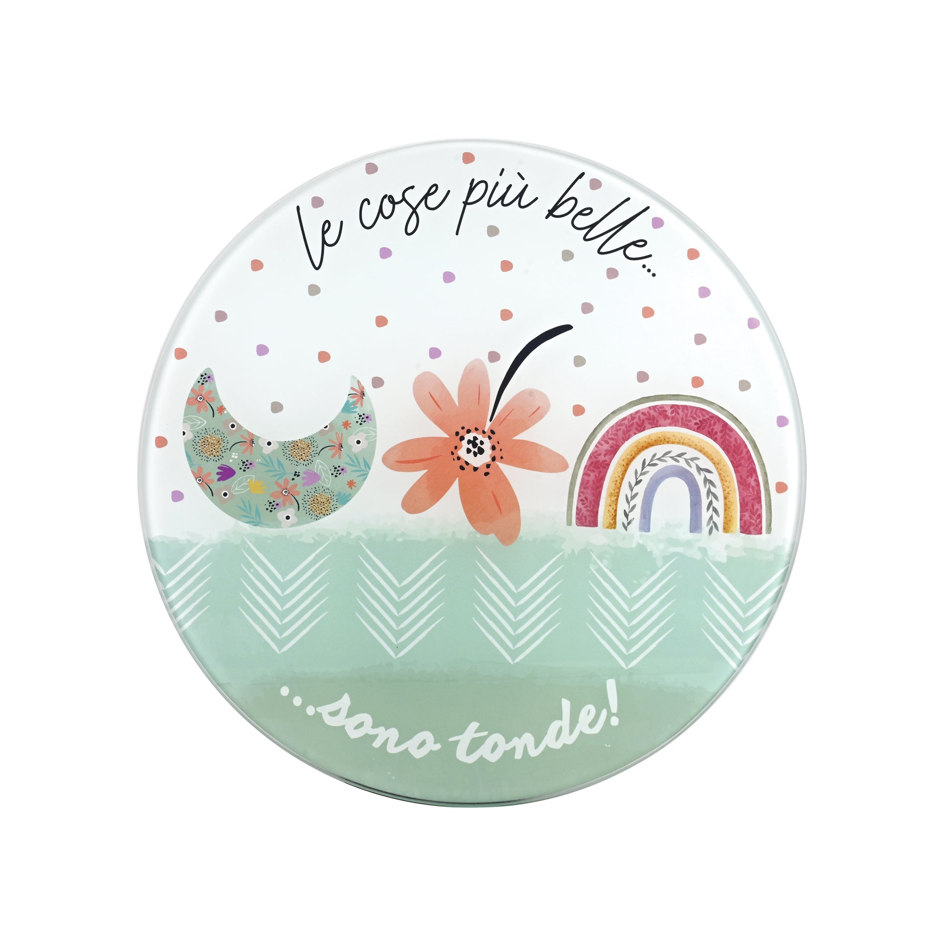 SOTTOPENTOLA O TAGLIERE  IN VETRO TEMPERATO  "LE COSE PIÙ BELLE"