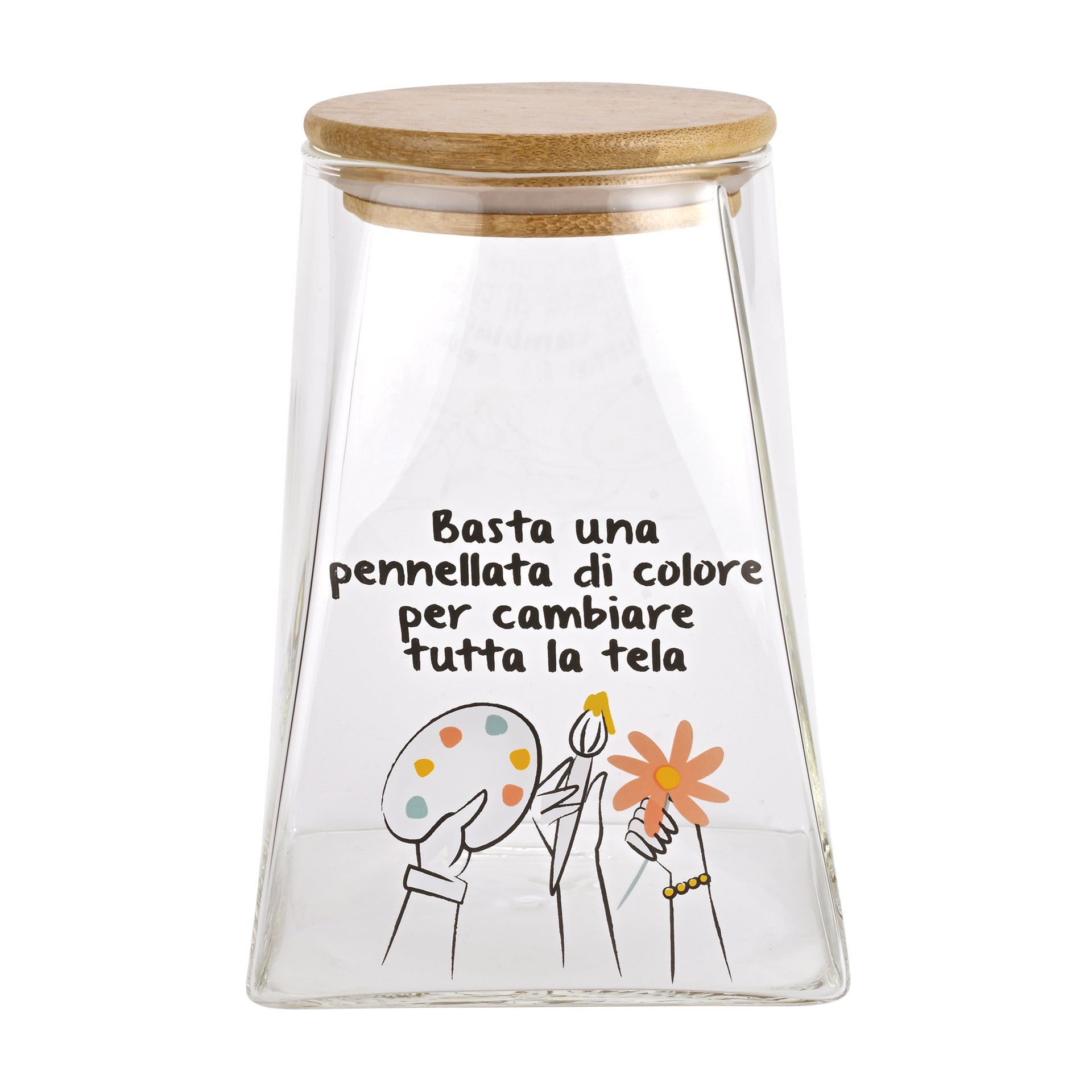 BARATTOLO IN VETRO  BOROSILICATO “RISI & SORRISI”