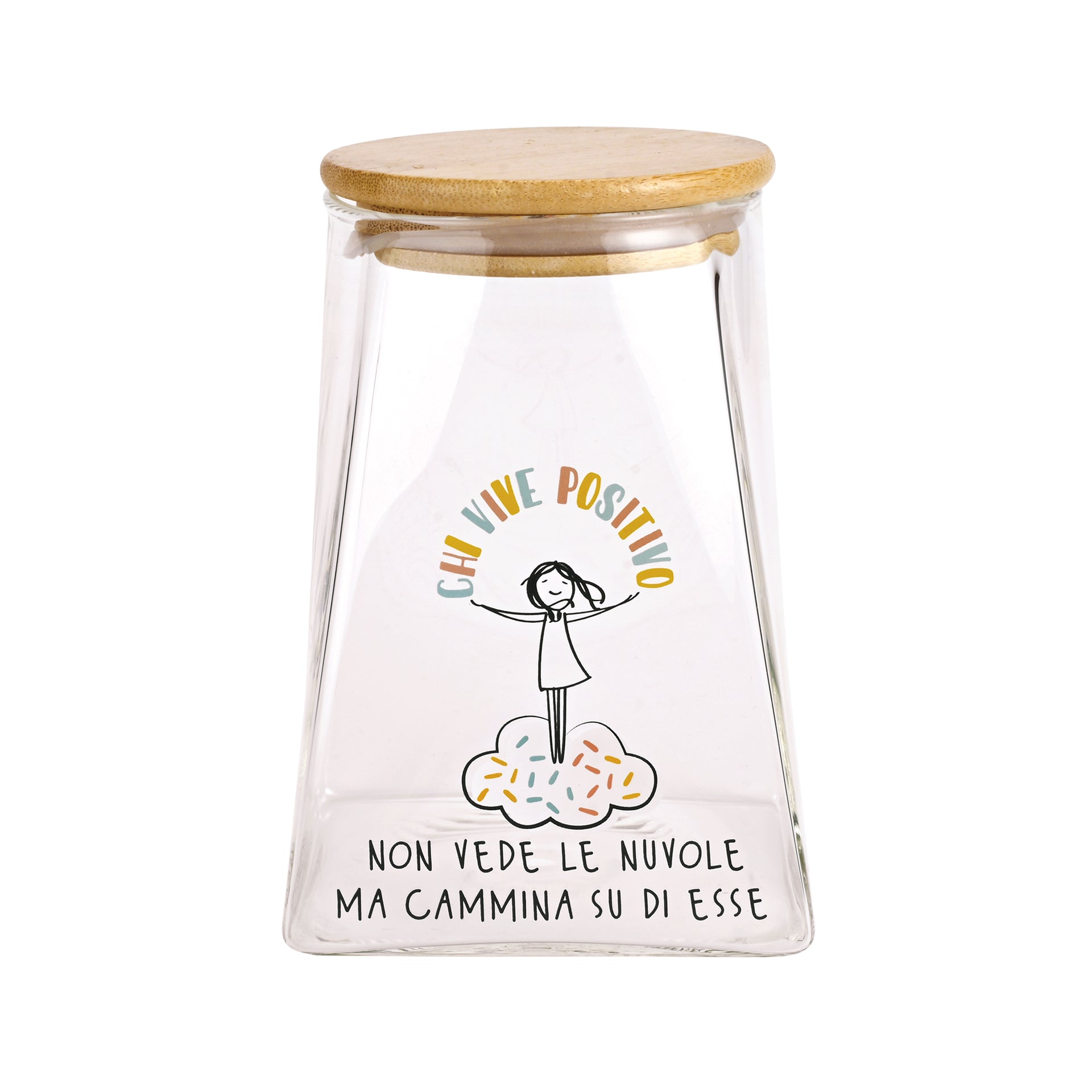 BARATTOLO IN VETRO  BOROSILICATO “RISI & SORRISI”
