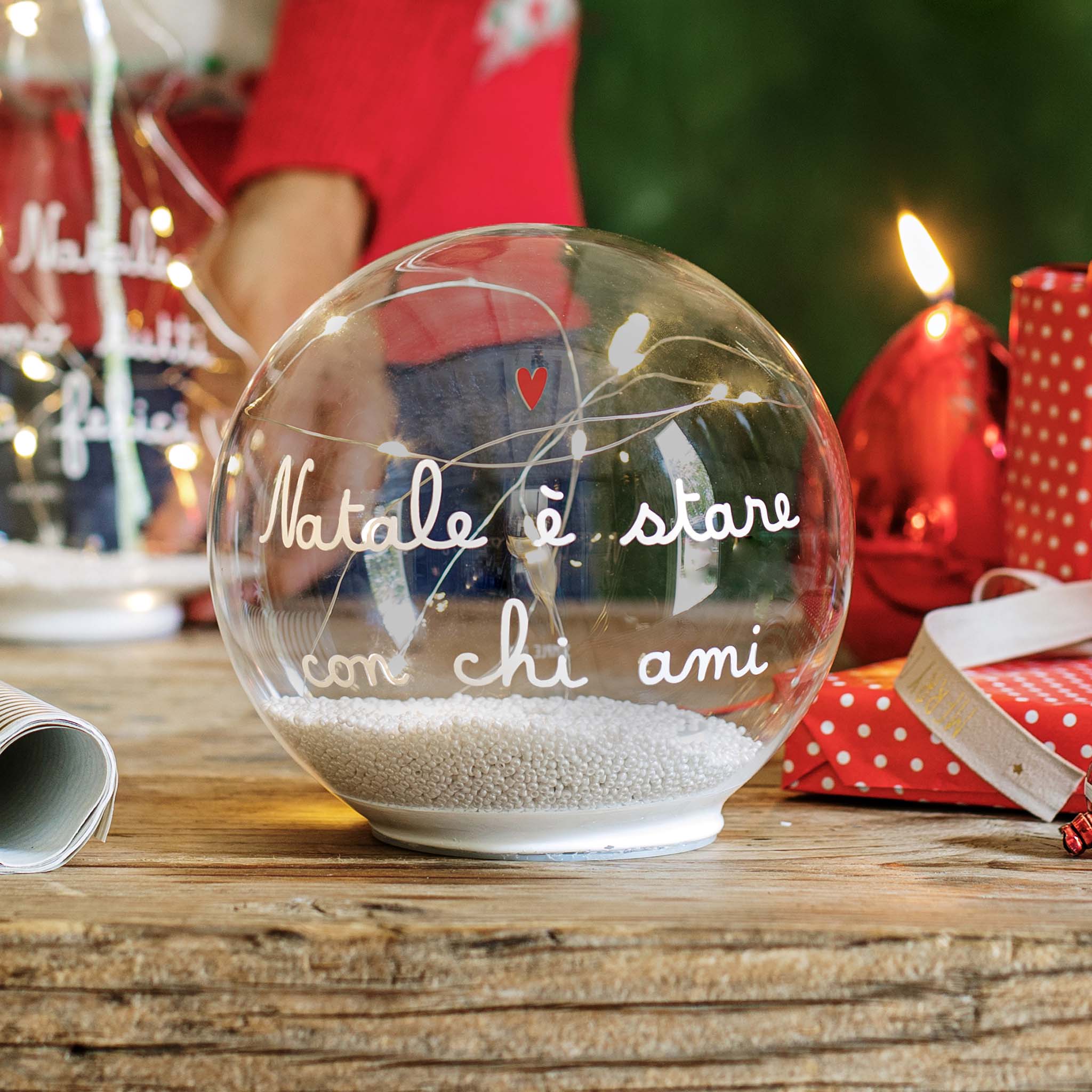 Palla led Natale è stare con chi ami - Grande