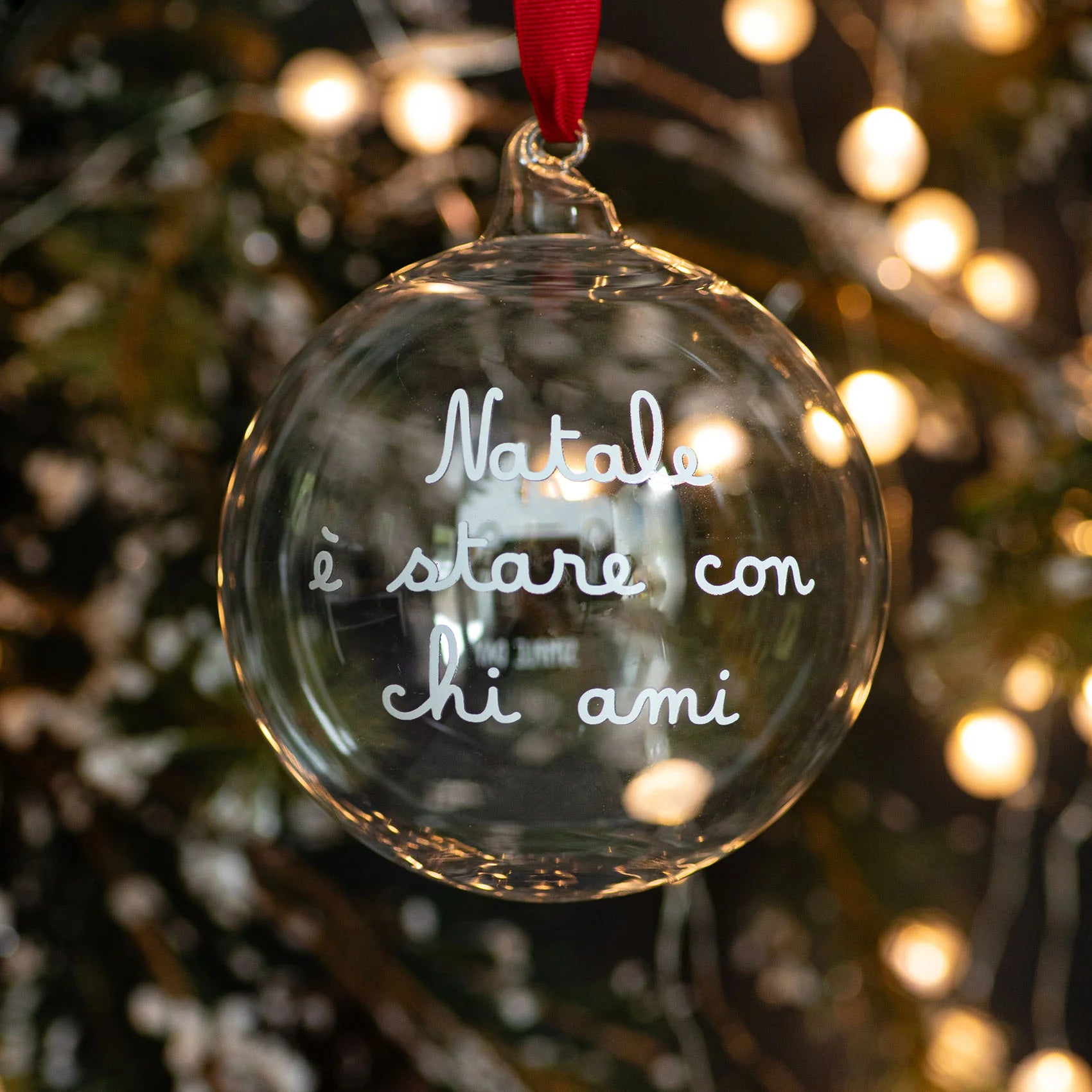 Pallina Natale è stare con chi ami - 12 cm