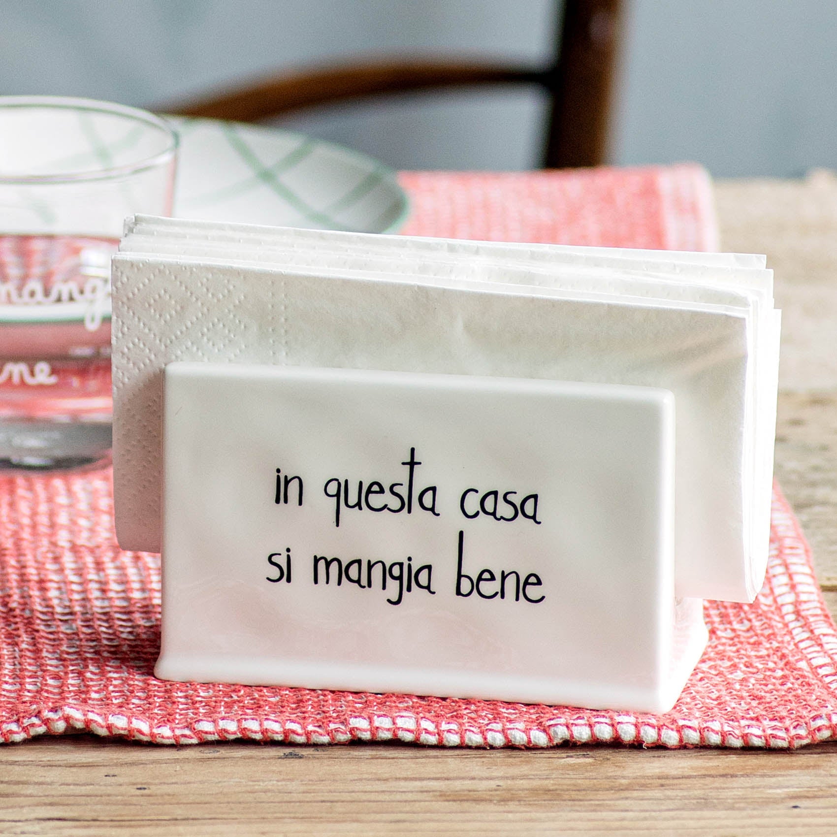Portatovaglioli In questa casa si mangia bene