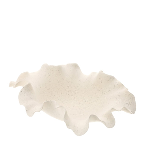 PIATTO CERAMICA WAVE AVORIO