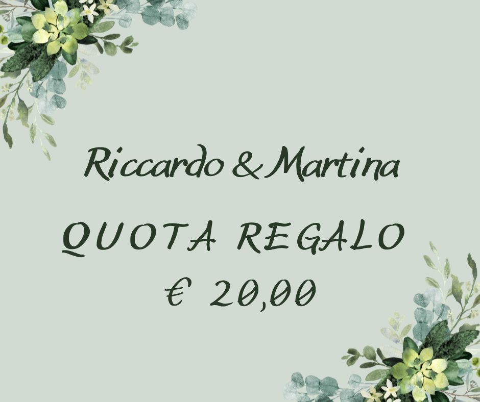BUONO REGALO - MARTINA E RICCARDO