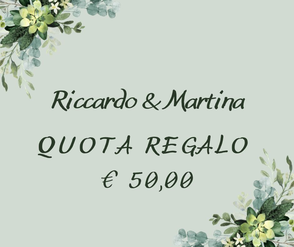 BUONO REGALO - MARTINA E RICCARDO