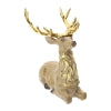 CERVO IN RESINA LEGNO E ORO