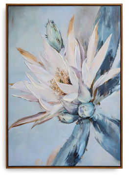 Quadro fiore azzurro - lista nozze