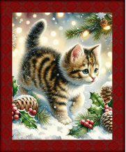 Plaid vintage cat