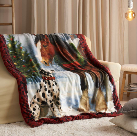 Plaid vintage horse