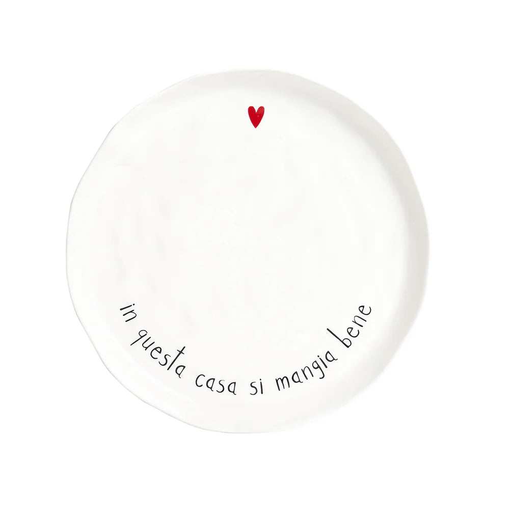 Set 2 Piatti piani In questa casa si mangia bene - lista nozze