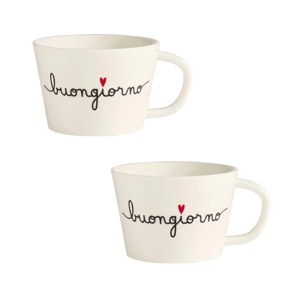 Set 2 Tazze Colazione Buongiorno
