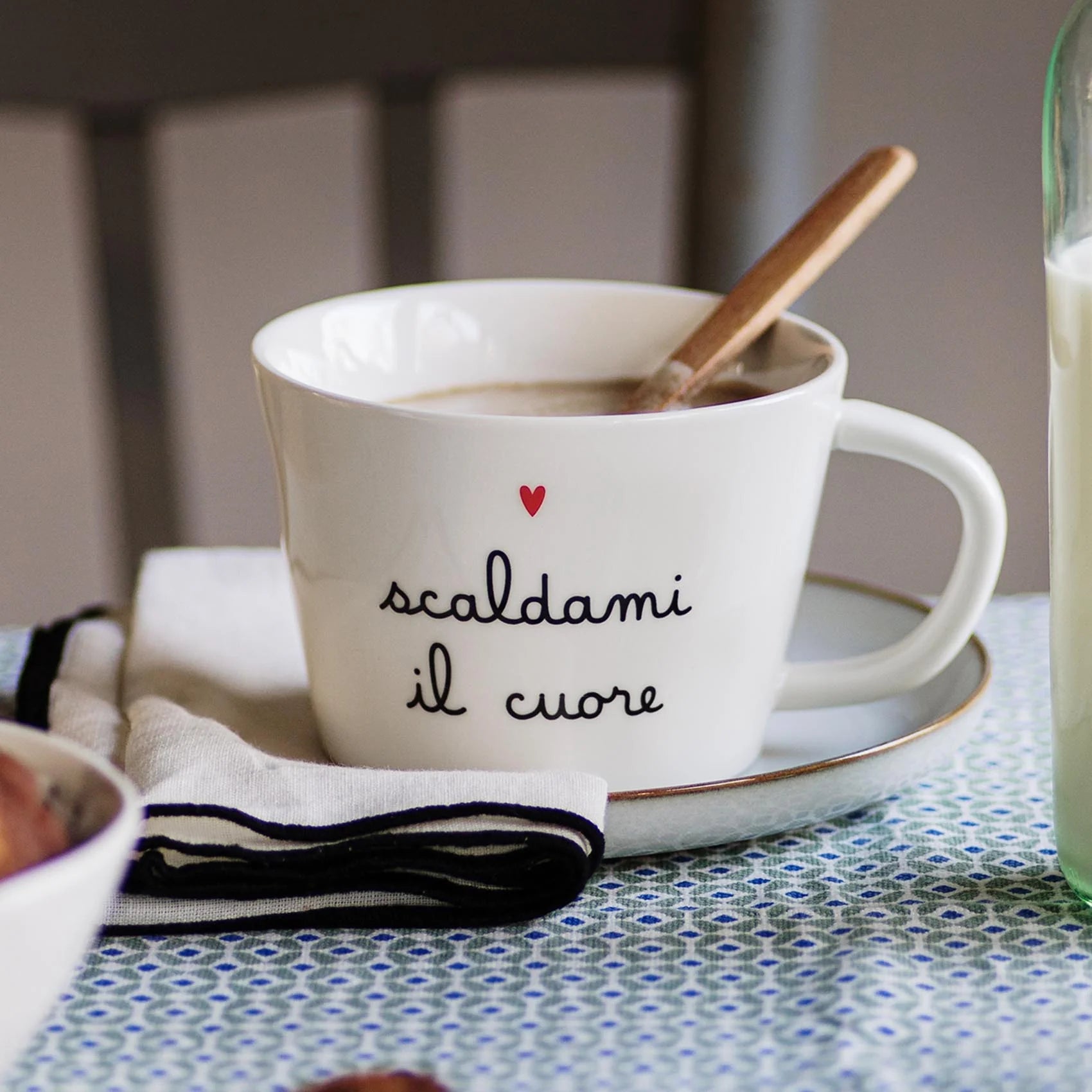 Set 2 Tazze Colazione Scaldami il cuore